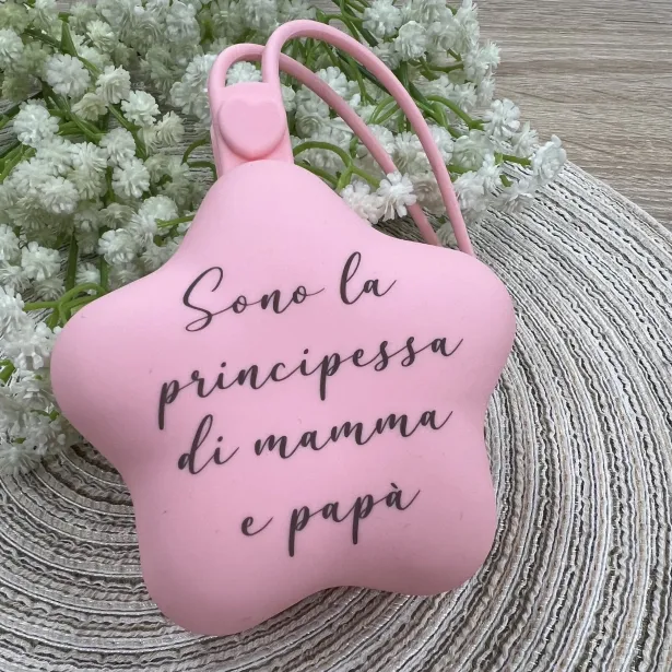 PERSONNALISER Porte-tétine Étoile avec LASER-IMPRIMER