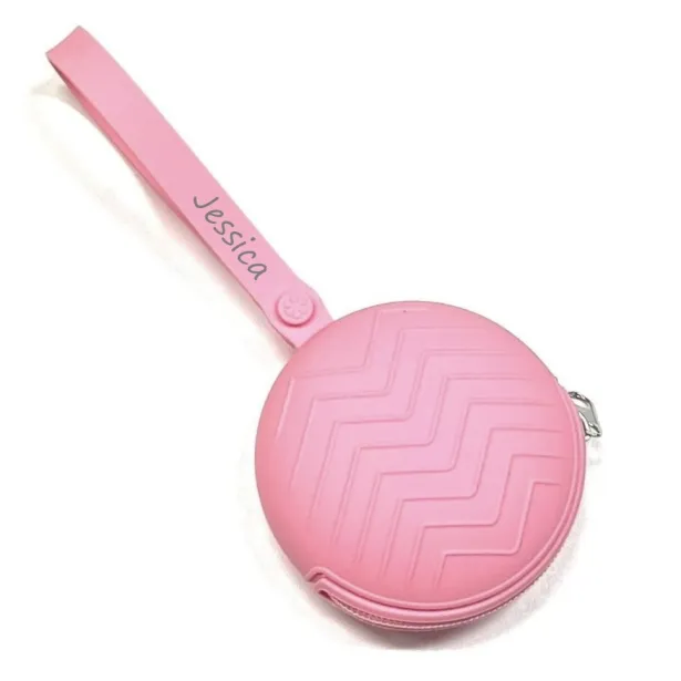 PERSONALIZE Estojo Para Corrente de Chupeta Redondo