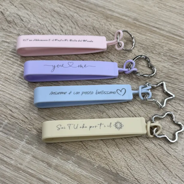 Portachiavi in SILICONE DA PERSONALIZZARE su 2 LATI