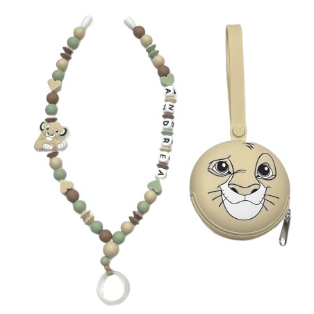 Babyjart Colar porta-chupeta com nome, silicone, gancho/adaptador de chupeta da mãe
