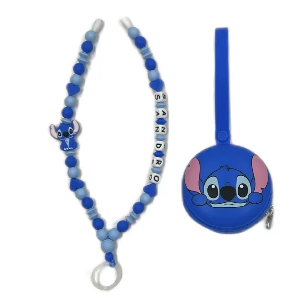 Babyjart Collar Porta Chupete con Nombre, silicona, gancho/adaptador para chupete de madre