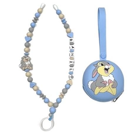 Babyjart Colar porta-chupeta com nome, silicone, gancho/adaptador de chupeta da mãe