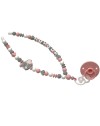 Babyjart Schnullerhalskette mit Name, aus silicone, Haken / Adapter Schnuller Mam