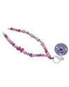 Babyjart Collar Porta Chupete con Nombre, silicona, gancho/adaptador para chupete de madre