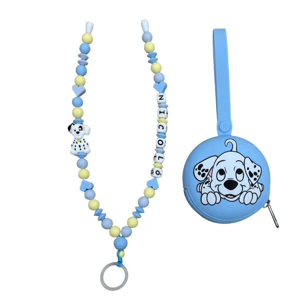 Babyjart Collar Porta Chupete con Nombre, silicona, gancho/adaptador para chupete de madre