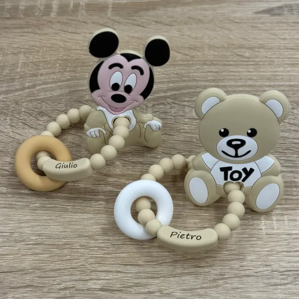 Teething Ring Customized Beige