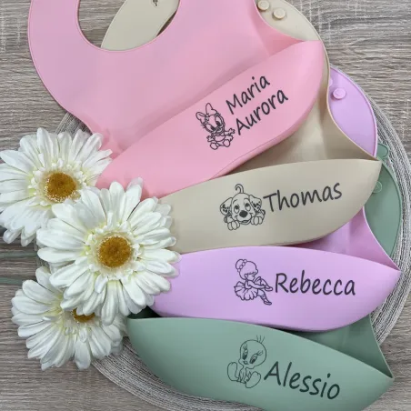 Bavoir personnalisé en silicone | BABYJART®