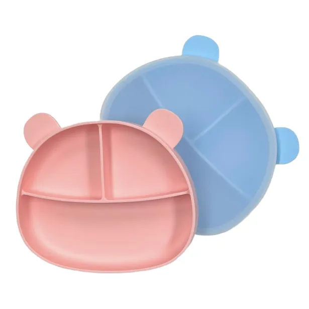 Prato de Silicone em Forma de Urso com Nome e Imagem Personalizados