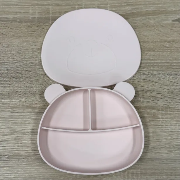 Plato de Silicona con Forma de Oso Personalizado con Nombre e Imagen