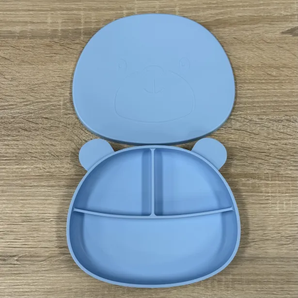 Piatto Orsetto in Silicone Personalizzato con Nome e Immagine