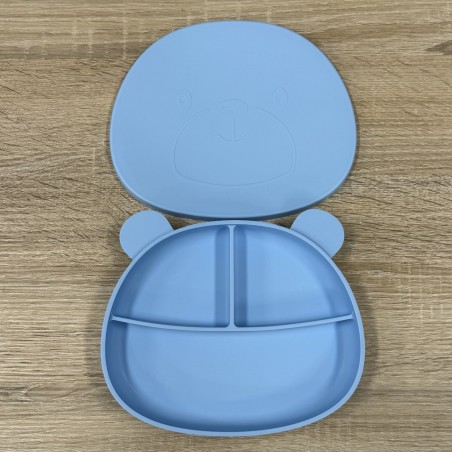 Personalized Silicone Bear Plate with Name and Image | Baby Gift