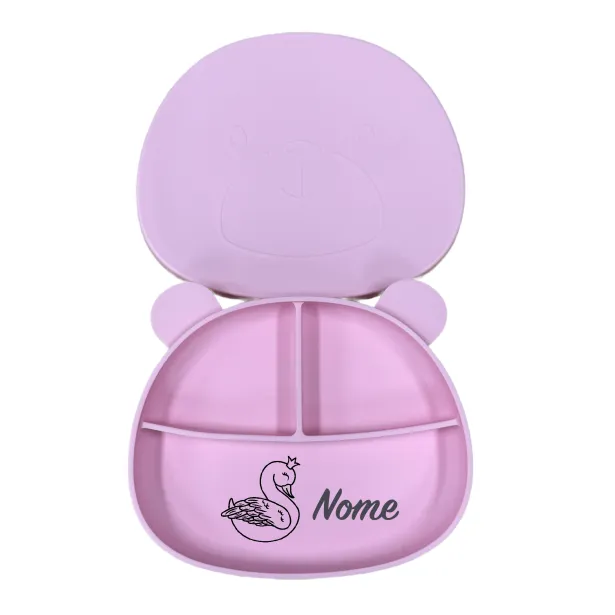 Piatto Orsetto in Silicone Personalizzato con Nome e Immagine