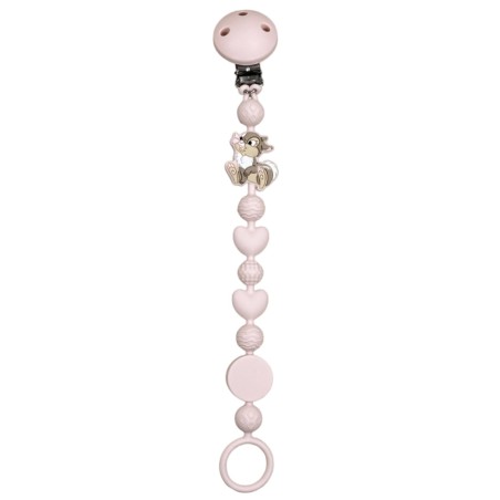 Chaîne de tétine BUBBLE CHARM MISS TAMBURINA TALCUM EN POUDRE en silicone avec nom