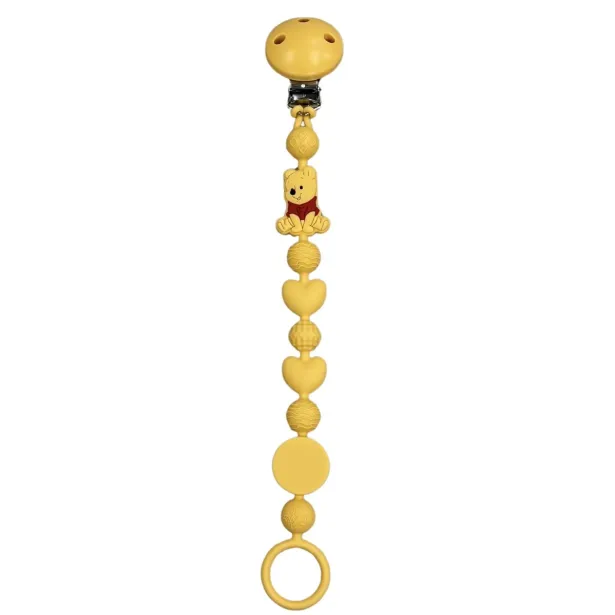 Chaîne de tétine BUBBLE CHARM WINNIE en silicone avec nom