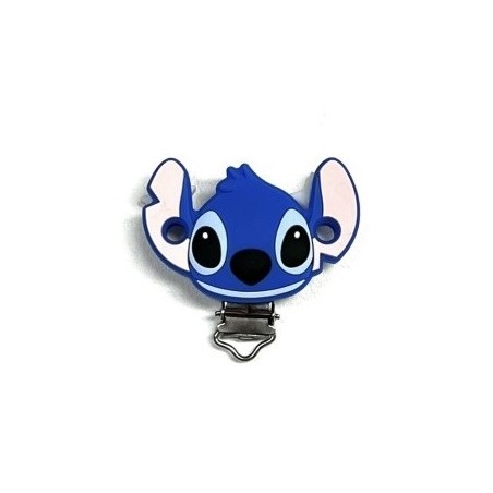 Catenella portaciuccio BUBBLE CHARM STITCH AZZURRO PASTELLO con nome