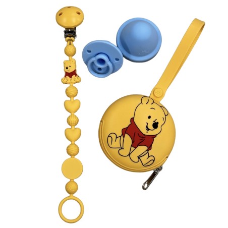 Silikonschnullerkette BUBBLE CHARM WINNIE mit Name