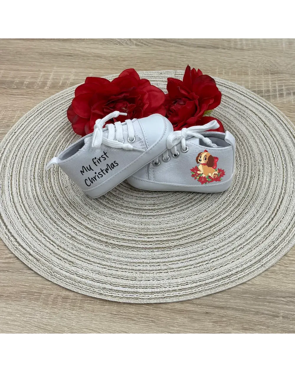 Botinhas de Algodão Personalizadas com Nome | Presente para Bebé