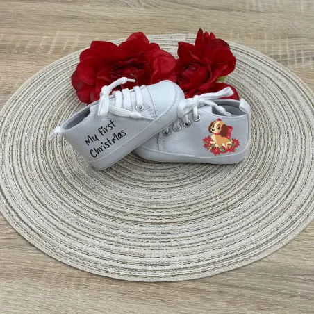 Personalisierte Baby-Schühchen aus Baumwolle mit Namen | Geschenkidee