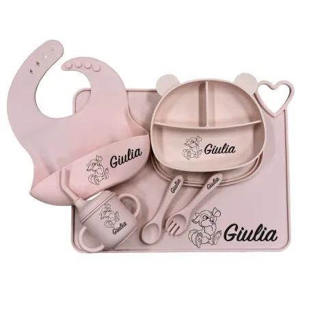 Set de Silicona Personalizado con Nombre – Kit de Destete