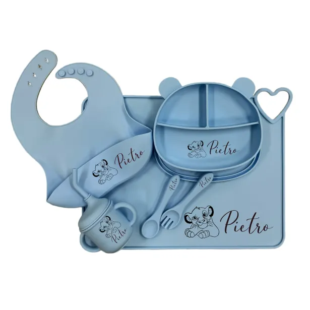 Personalized Silicone Feeding Set with Name – Weaning Kit