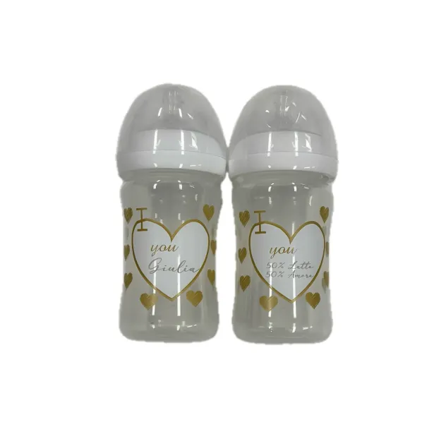 Biberon Personalizzato con Nome – Silicone Alimentare Anticolica 150ml