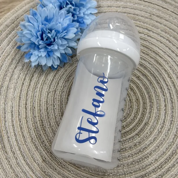 Biberon Personalizzato con Nome – Silicone Alimentare Anticolica 150ml