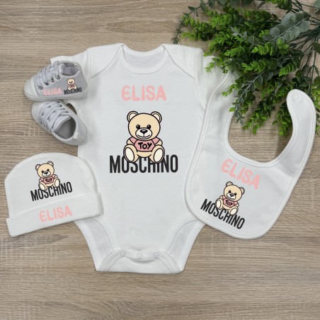 Personalisiertes Baby Lätzchen mit Name und Bild | Baumwoll Lätzchen