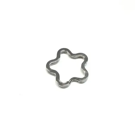 Anneaux Porte-Clés en Acier | Rond, Cœur, Étoile, Fleur