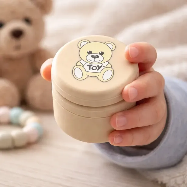 Barattolo Porta Denti da Latte Personalizzato in Silicone con Nome