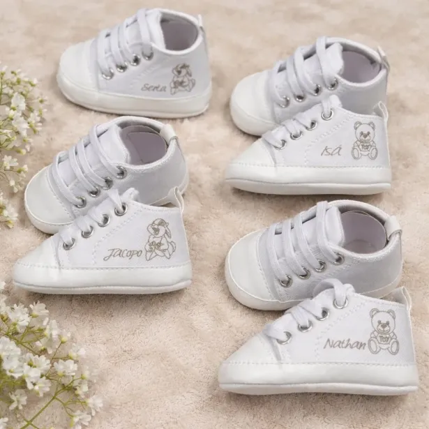 Scarpe Neonato Personalizzate con Nome e Immagine Incisa a Laser