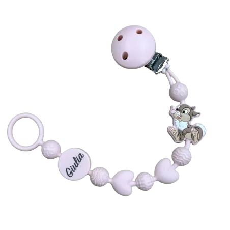 Catenella Portaciuccio BUBBLE CHARM in Silicone Personalizzata
