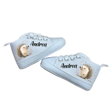 Chaussons bébé personnalisés avec prénom et image couleur – Cadeau nai