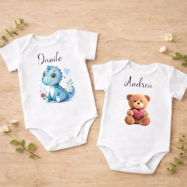 Body Bébé en Coton Personnalisé avec Prénom | Cadeau Naissance