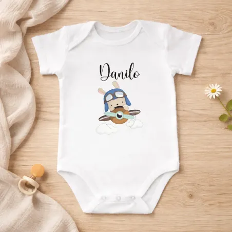 Personalized Cotton Baby Bodysuit with Name | Newborn Gift