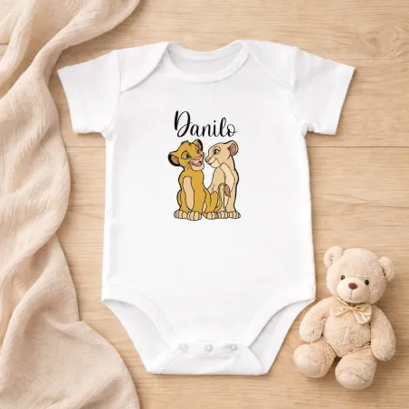 Personalisierter Babybody aus Baumwolle mit Namen | Geschenk zur Gebur