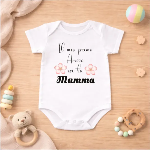 Personalized Cotton Baby Bodysuit with Name | Newborn Gift