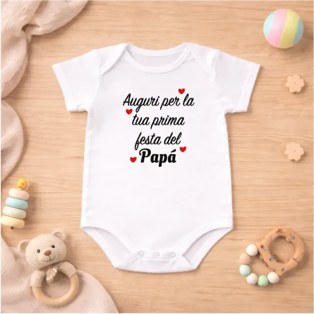 Personalisierter Babybody aus Baumwolle mit Namen | Geschenk zur Gebur