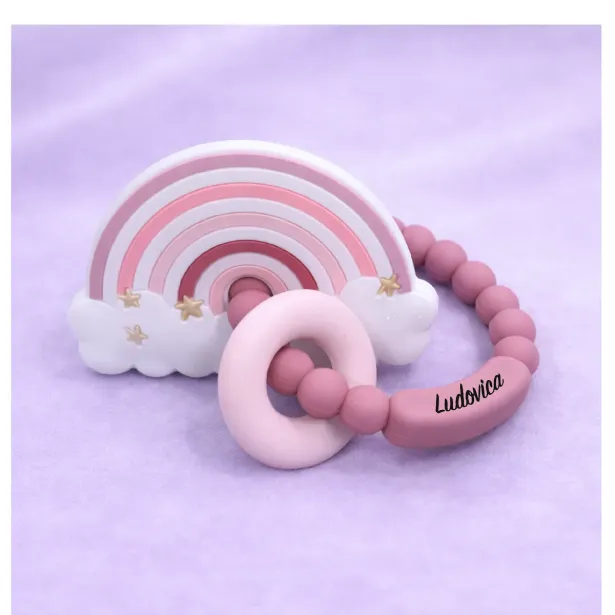 Anel de dentição Bubble personalizado | BabyJart