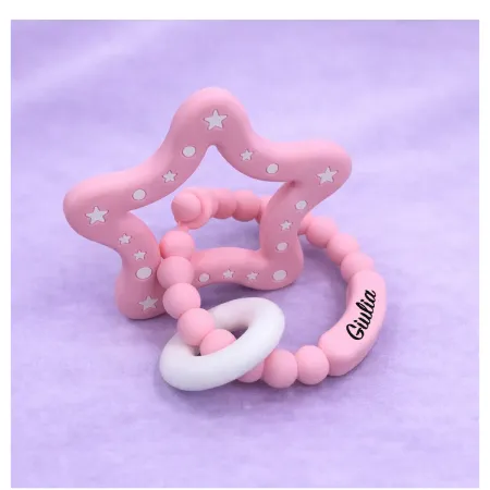 Anel de dentição Bubble personalizado | BabyJart