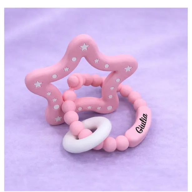 Anel de dentição Bubble personalizado | BabyJart