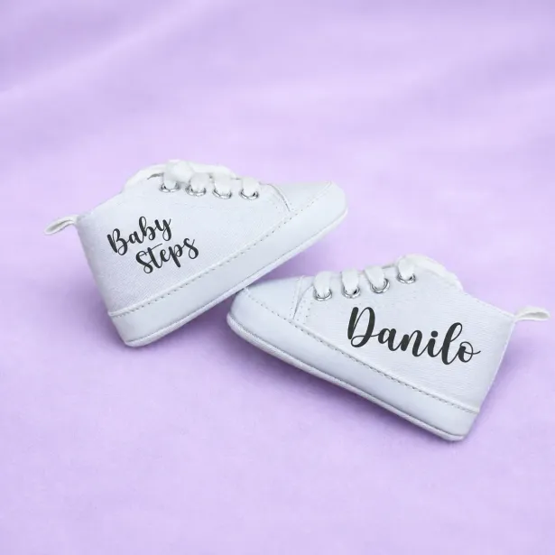 Scarpine Neonato Personalizzate Nome o Frase | Regalo Nascita