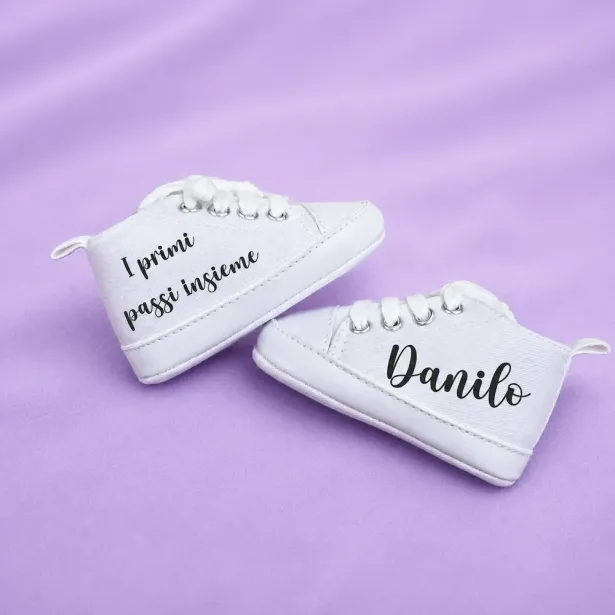 Sapatos bebé personalizados nome | Presente nascimento