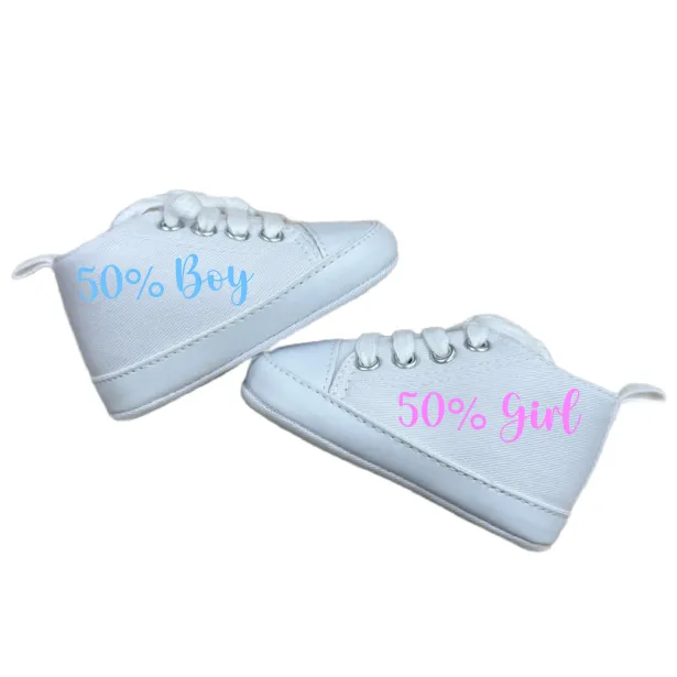 Sapatos bebé gender reveal | Presente baby shower