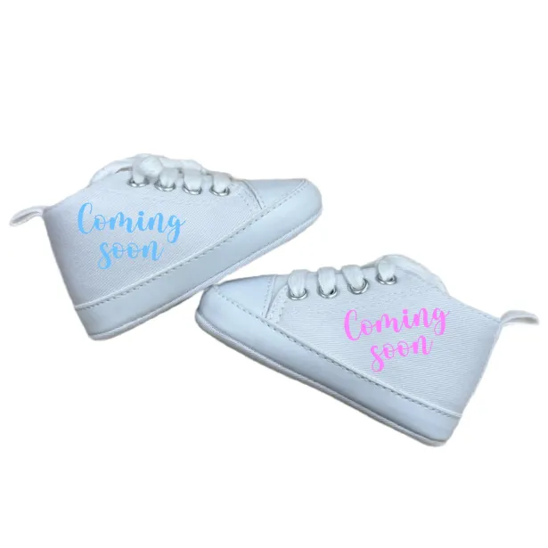 Sapatos bebé gender reveal | Presente baby shower