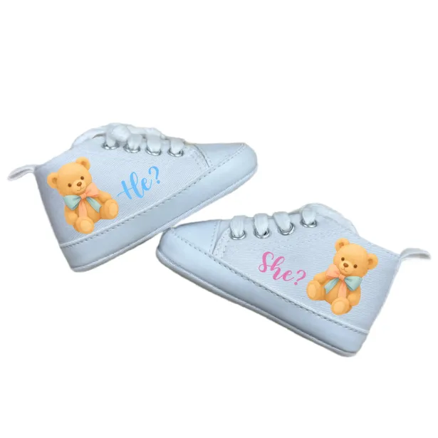 Chaussures bébé gender reveal | Cadeau baby shower