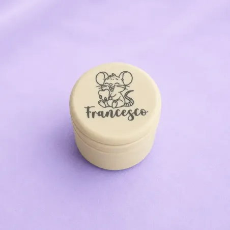Personalized Baby Tooth Box in Silicone with Name