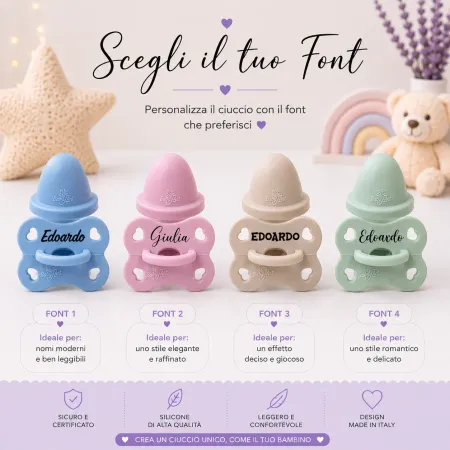 Lovely Silikon Schnuller mit Namen | BabyJART