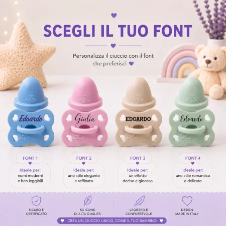 Lovely Silicone Pacifier with Name | BabyJART