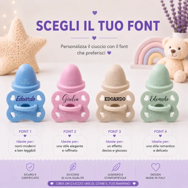 Lovely Silicone Pacifier with Name | BabyJART