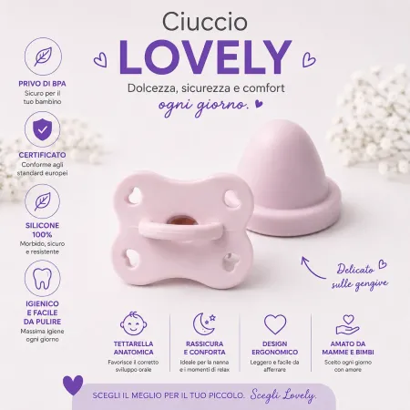 Ciuccio Lovely in Silicone Personalizzabile | BabyJART